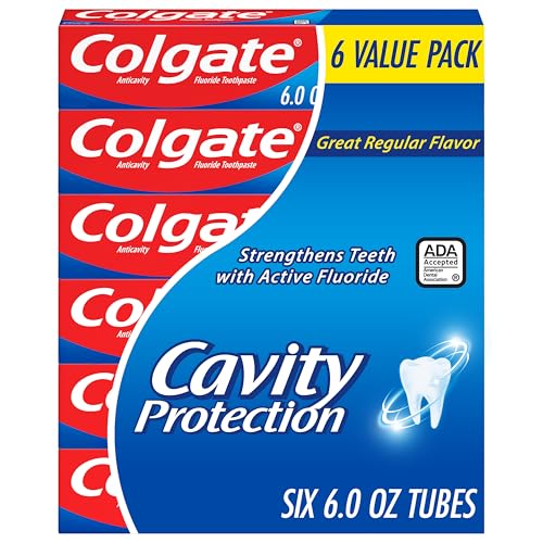 Colgate Cavity Protection Fluoride Toothpaste, Mint, 6-Pack, 6 oz