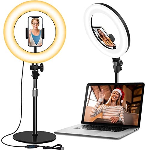 (Prime Deal) Yarrashop 10.5'' Desktop Ring Light w/ Phone Holder