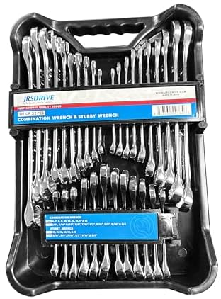 JRSDRIVE 32-Piece Combo Wrench & Stubby Wrench Set