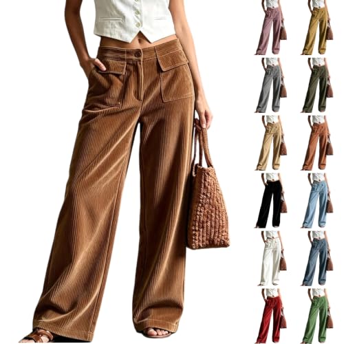 Corduroy Elastic Waist Casual Trousers Deal
