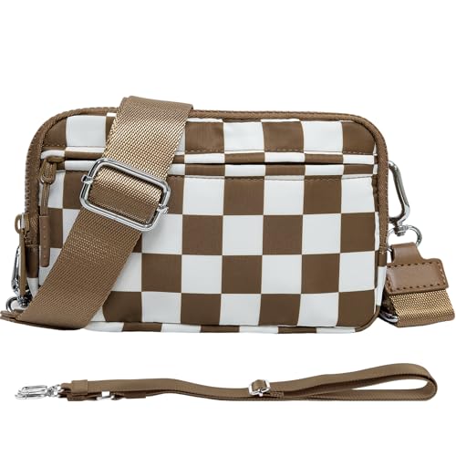 Checkered Nylon Wristlet Wallets Deal