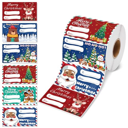 500-Pack Christmas Gift Tags (2.95" x 1.6")