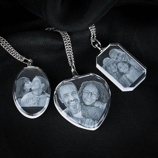 3D Crystal Custom Photo Necklace