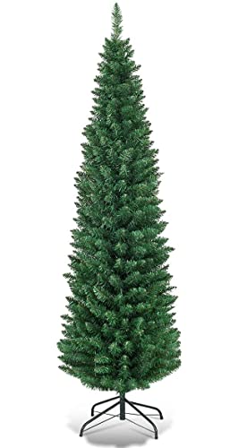 HAPPYGRILL 5FT Slim Pencil Christmas Tree