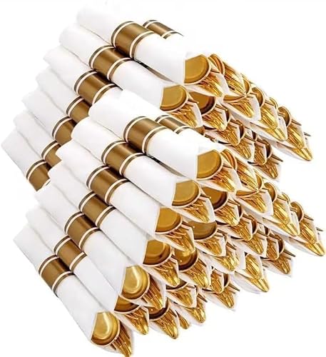 Joyido 400-Piece Rolled Plastic Silverware Set Deal