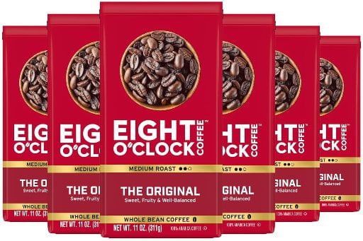Eight O'Clock Coffee The Original Medium Roast Whole Bean Coffee, 11.5 Ounce (Pack of 6) Deal