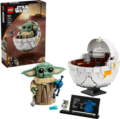LEGO Star Wars: The Mandalorian Grogu w/ Hover Pram Building Set (1048-Piece) Deal