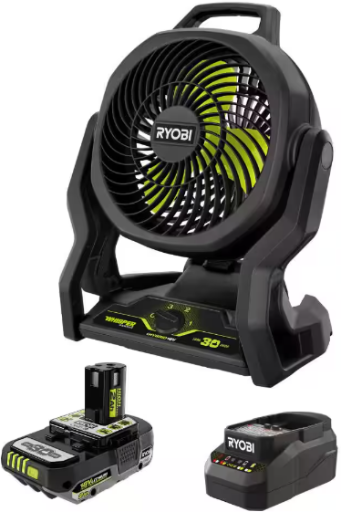 RYOBI ONE+ 18V Hybrid Cordless 7-1/2 in. Fan 30th Anniversary Kit with 2Ah Battery and Charger (In-Store Clearance Price) Deal