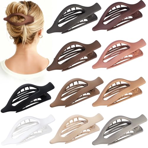 Sisiaipu 10-Piece Set of Flat Hair Clips Deal