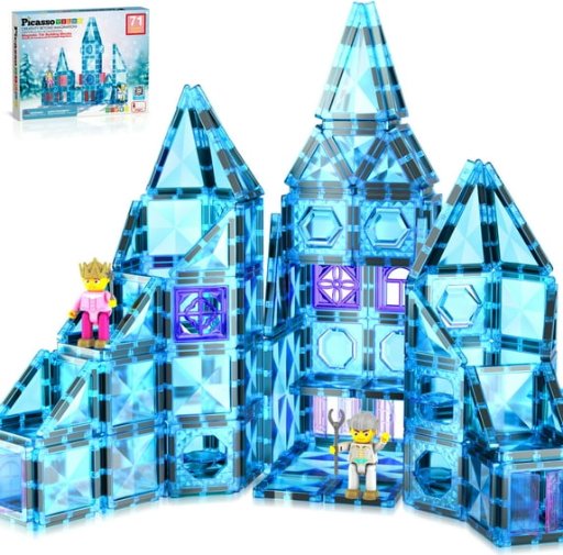 PicassoTiles Mini Magnetic Tiles 71 pcs