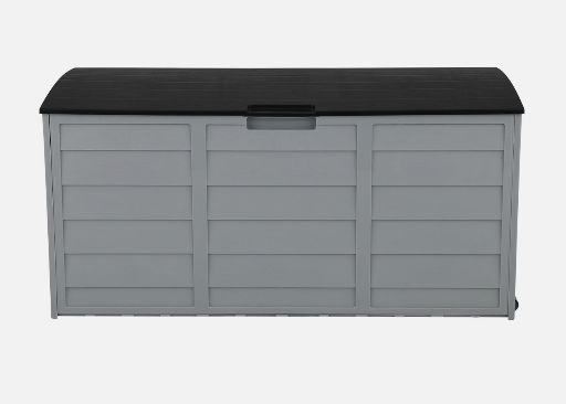 75-Gallon Resin Outdoor Storage Deck Box with Wheels