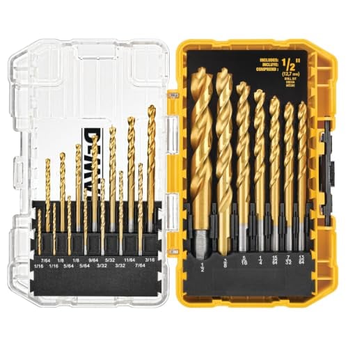 DEWALT 21 Pc. Titanium Nitride Coated Pilot Point Drill Bit Set