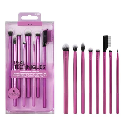 Real Techniques Everyday Eye Essentials Makeup Brush Set 8-Piece
