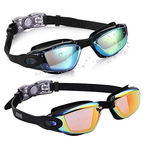 Aegend Anti-Fog Anti-UV Kids' Swim Goggles 2-Pack
