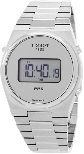 Tissot PRX Digital Quartz Silver Dial Men's Watch Deal