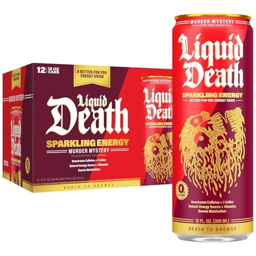 Liquid Death Sparkling Energy Drink 12-Pack 12-Ounce Deal