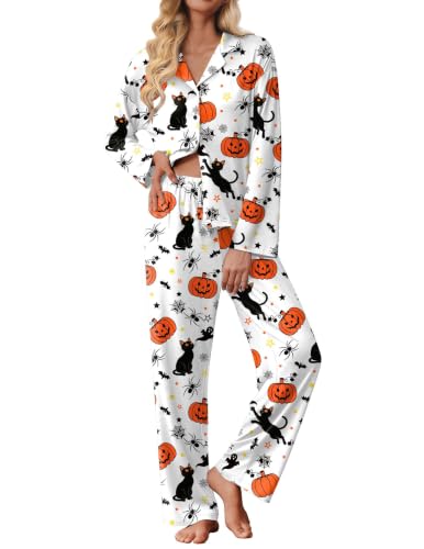 Ekouaer 2 Piece Long Sleeve Pajamas Sets