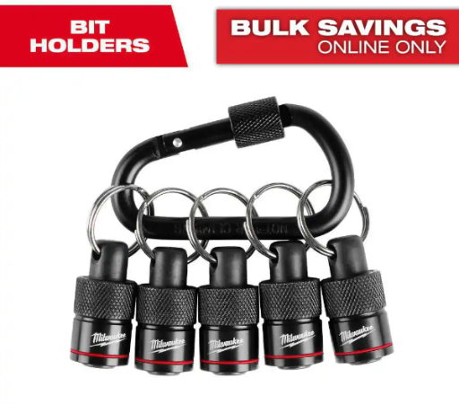 Milwaukee 5-Piece Hex Bit Holder with Carabiner