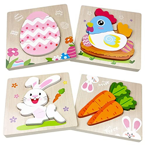 Easter Wooden Puzzles 4-Pack