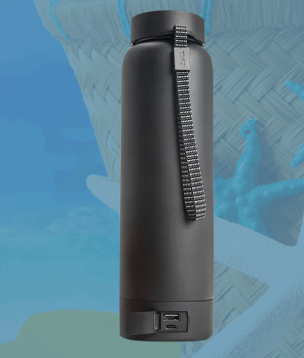 TYLT 24oz Power Water Bottle with Built-In Phone Chargers 2-Pack