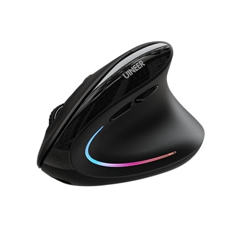 Uineer Wireless Bluetooth Rechargeable Vertical Ergonomic Mouse (Black) Deal