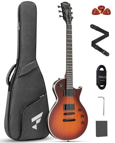 Fesley 39" Les Paul Electric Guitar Kit (Matte, Sunburst)