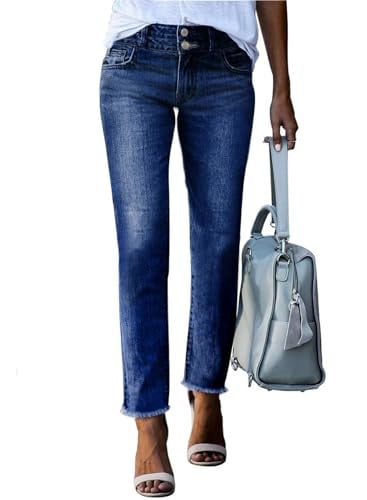 Sidefeel High Waisted Stretchy Straight Leg Jeans Deal