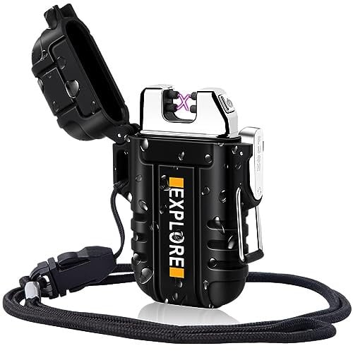 LcFun Dual Arc Windproof Rechargeable Electric Lighter (Black) Deal