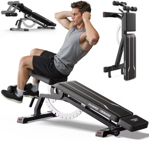 FLYBIRD Adjustable 1200LBS Foldable Strength Training Bench