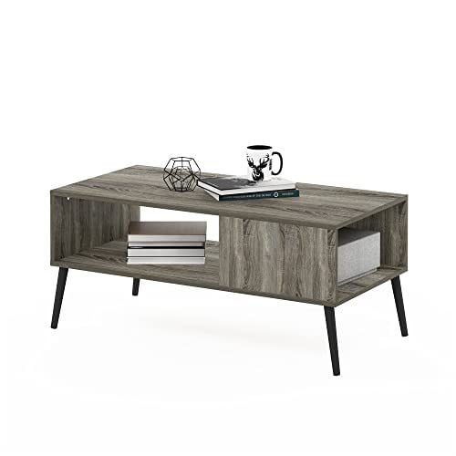 Furinno Claude Mid Century Style Coffee Table (French Oak Grey, Large) Deal