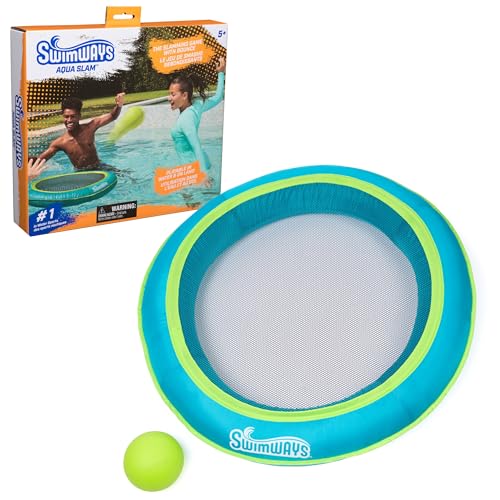 SwimWays Aqua Slam Inflatable Trampoline Pool & Backyard Game Set