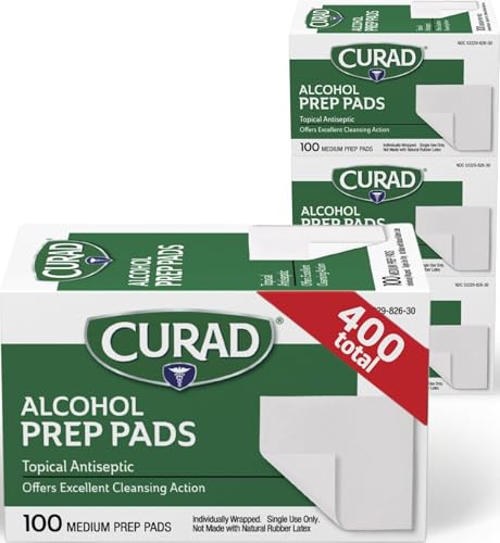 Curad Alcohol Prep Pads 4-Pack 100-Count Deal