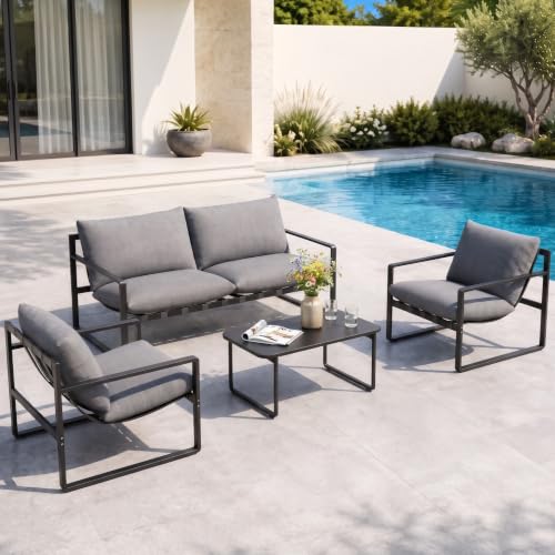 Grand Patio 4-Piece Outdoor Furniture Set with 4-Seat Cushions Deal