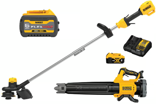 DEWALT 20V MAX XR Brushless String Trimmer Blower Kit with FLEXVOLT 6Ah Battery Deal