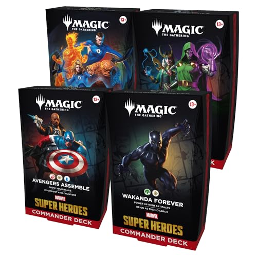 Magic: The Gathering: Set of 4 Marvel Super Heroes Commander Decks Deal