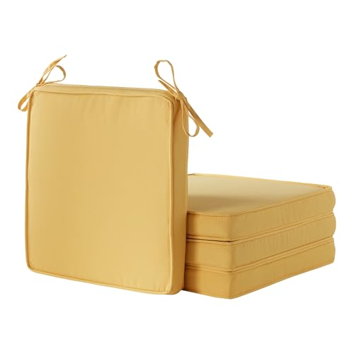 Greendale Home Fashions Outdoor 18 inch Square Patio Dining Chair Pads 4-Pack Deal