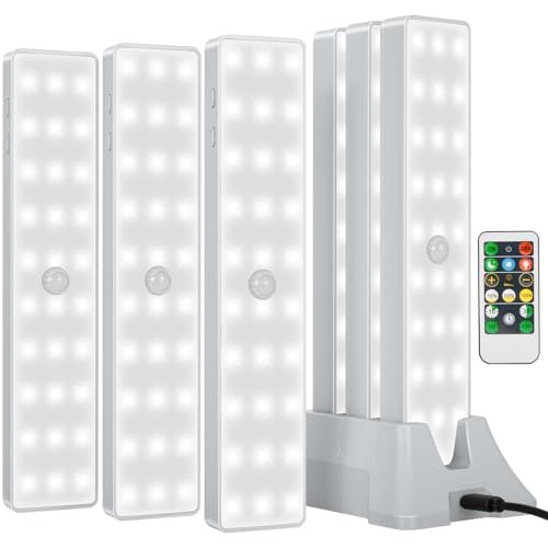 6-Pack Racokky Motion Sensor Under Cabinet Lights with Remote & Charging Station