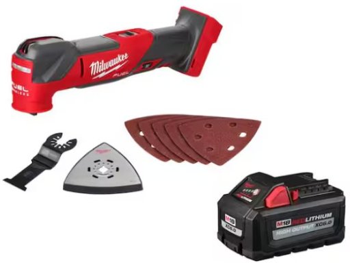 Milwaukee M18 FUEL 18V Cordless Brushless Oscillating Multi-Tool w/ (1) HIGH OUTPUT 6.0 Ah Battery