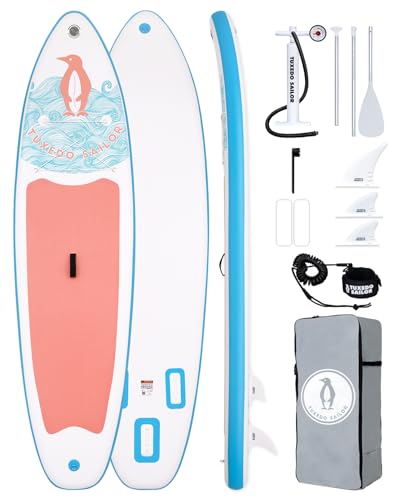 Tuxedo Sailor Inflatable Stand-Up Paddle Board 10'6" x 33" Deal