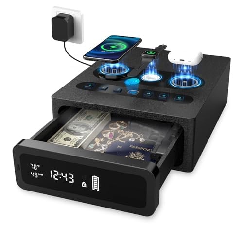 Fingerprint Safe with 3-in-1 Wireless Charging Station Deal