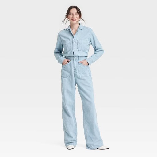 Women's Denim Baggy Jumpsuit - Universal Thread