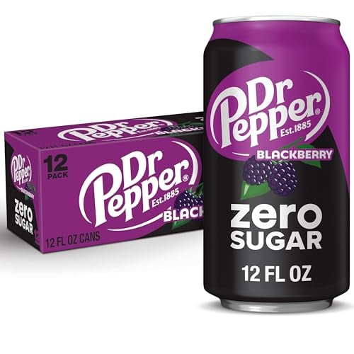 Dr Pepper Blackberry Zero Sugar Soda 12 Oz Cans 12 Count Deal