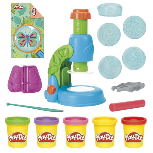Play-Doh Light & Look Microscope for Kids with 9 Accessories & 5 Colors