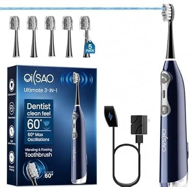 Electric Toothbrush with Water Flosser 3-in-1 Sonic Brush & Floss Combo Deal