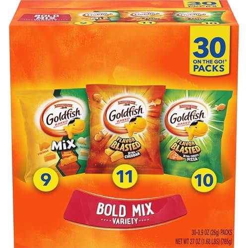 Goldfish Bold Mix Variety Pack Snack Crackers 30-Count Deal