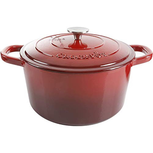 Crock-Pot Artisan 3-Quart Round Enameled Cast Iron Dutch Oven (Gradient Red) Deal
