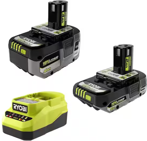Ryobi 4Ah & 2Ah Lithium HIGH PERFORMANCE Batteries & Charger and Free Tool
