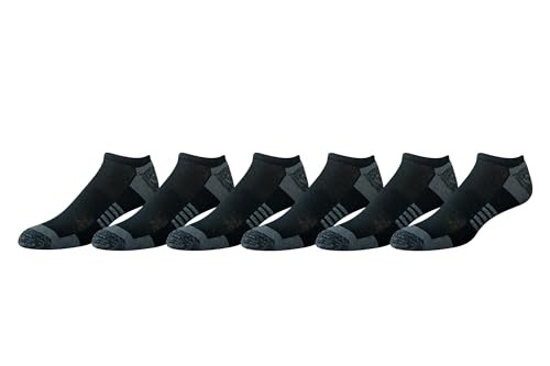 Amazon Essentials Men's Cotton Performance Cushioned No Show Socks 6 Pairs