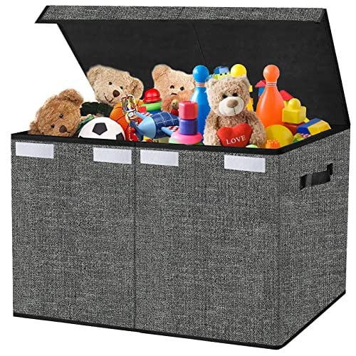 Pantryily Collapsible Large Storage Box Organizer w/ Lid & Handles 24.5" Deal