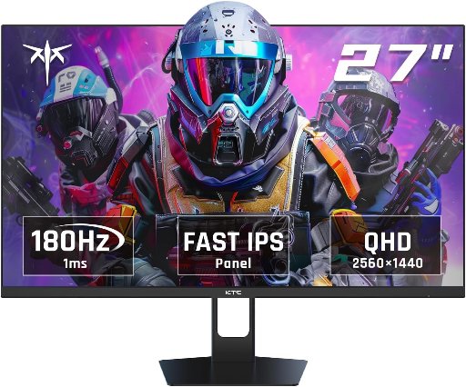 27" KTC QHD Gaming Monitor, 180Hz 1ms GTG, Fast IPS